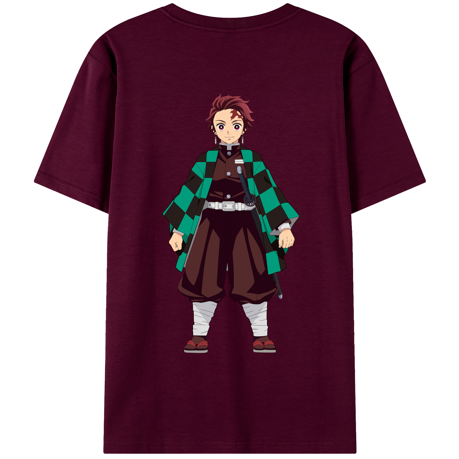 （画像用） 鬼滅の刃 竈門 炭治郎／かまど たんじろう Kamado Tanjirou レディース半袖Tシャツ(バックプリント)